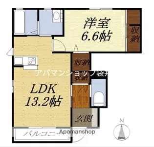 ポドカーパスA【101号室】の間取り