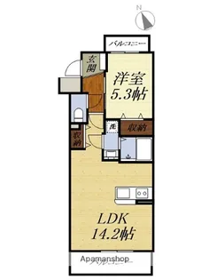 フェリス道本【3階】の間取り