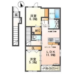 カトレア【2階】の間取り