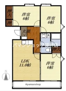 ロイヤルマンションI【1階】の間取り