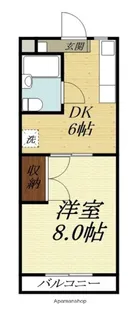 サームス【406号室】の間取り