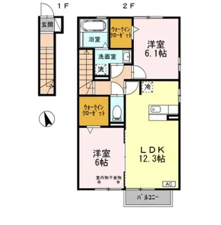プレセデンテ B【2階】の間取り