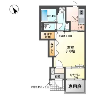 シェルル・スターテラス貴布祢(仮)【1階】の間取り