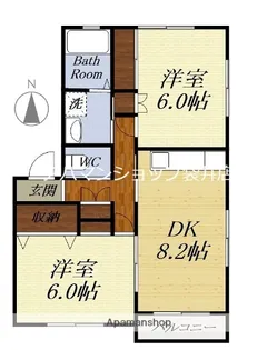 キートスI【201号室】の間取り