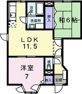 フルール・ド・スリジェ B【1階】の間取り