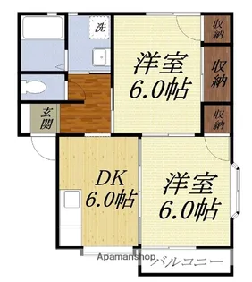 ボヌールII【1階】の間取り
