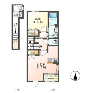 シェルル・スターテラス安久路Ⅱ(仮)【2階】の間取り