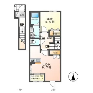 シェルル・スターテラス安久路Ⅱ(仮)【2階】の間取り