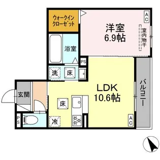 DーHILLS有玉南町【1階】の間取り
