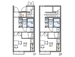 レオパレスすみれ【101号室】の間取り