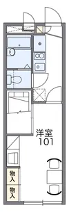 レオパレスLEOTY【207号室】の間取り
