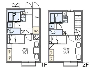 レオパレスエターナリィ松田Ⅱ【201号室】の間取り