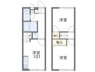 レオパレス瓦屋00【102号室】の間取り