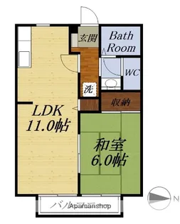 エスポワールS・A【1階】の間取り