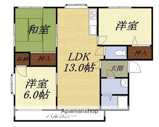 ハーミテージ【102号室】の間取り