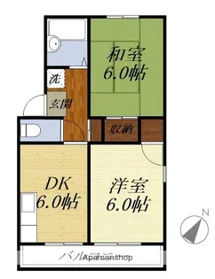 コーポ角ヶ谷【C201号室】の間取り