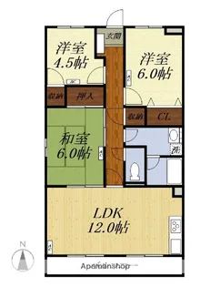 陽香マンション【1階】の間取り