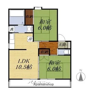 メゾンプレーリー【B102号室】の間取り