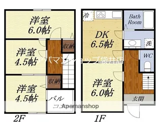 静岡県袋井市村松【タウンハウス】の間取り