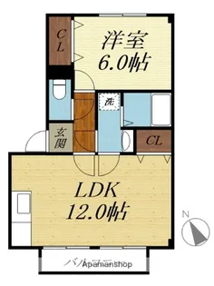 パレス北町【1階】の間取り