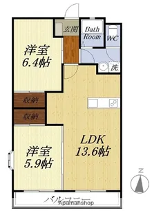 サンパティークK【1階】の間取り
