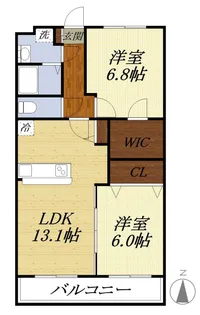 ハミングバード【203号室】の間取り