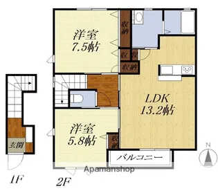 LILIEN BERG M【C号室】の間取り