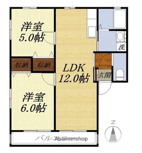 メープル【2階】の間取り