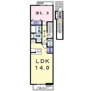 シーサイドグランデ A【2階】の間取り
