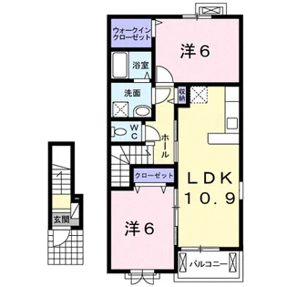 キャスケット【2階】の間取り