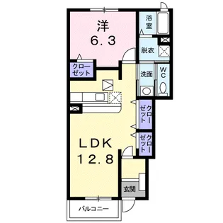 プラシードⅠ【1階】の間取り