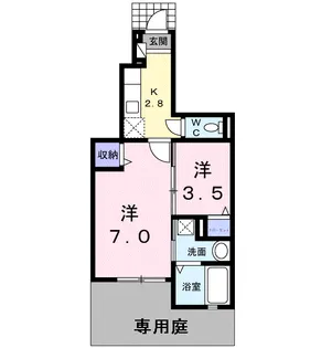 エンジェライト【1階】の間取り