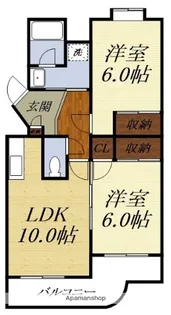 遠鉄ハイツ西ヶ崎F【202号室】の間取り