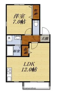 グリーンハイツ美薗G【2階】の間取り