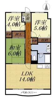 アヴニール愛野【3階】の間取り