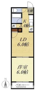 パステルグリーン【2階】の間取り