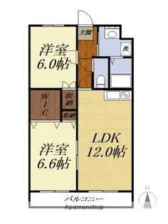 2LDKの間取り画像