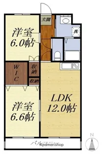 ブライトリー半田山【1階】の間取り