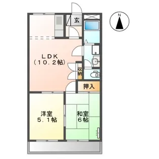 モナヴェイル【2階】の間取り