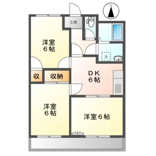 ハイツ新都田【1階】の間取り