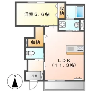 フルール【1階】の間取り