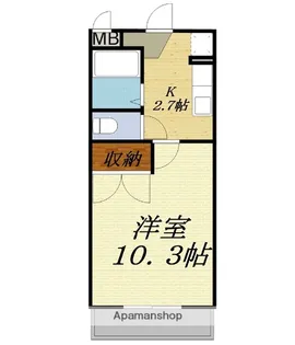 Mウィル【201号室】の間取り