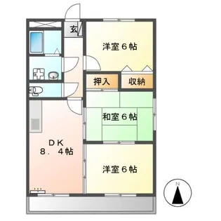 ウィステリア【1階】の間取り