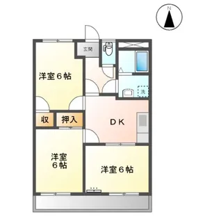 メゾンドソレイユⅡ【1階】の間取り