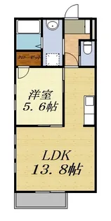 棒屋第四半田ハイツ【1階】の間取り