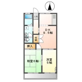 ハイツリバティⅠ【1階】の間取り