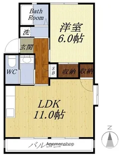 メゾンエターナル【2階】の間取り