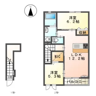ハレクラニ【2階】の間取り