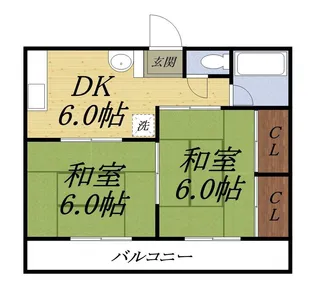 ハイツさかえII【1階】の間取り