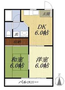 シャトー中川Ⅵ【2階】の間取り